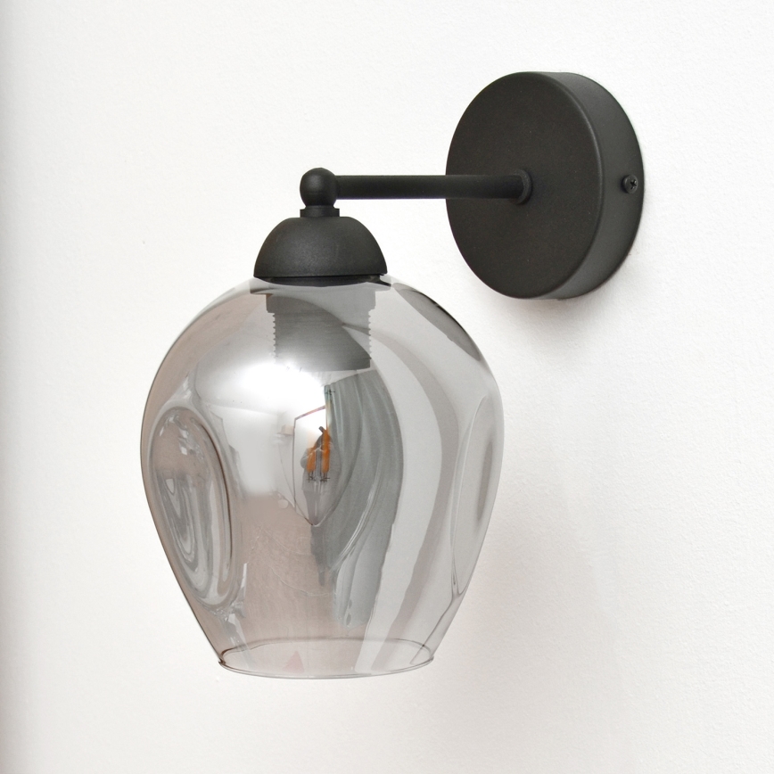 Zidna lampa LILI 1xE27/15W/230V crna/siva
