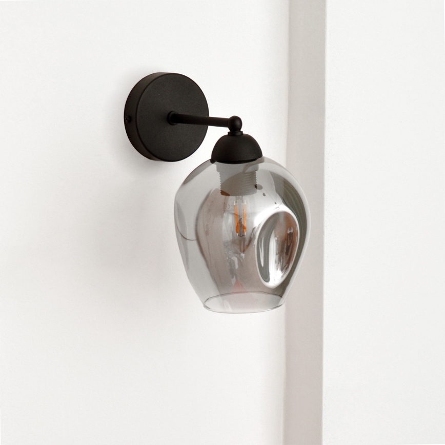 Zidna lampa LILI 1xE27/15W/230V crna/siva