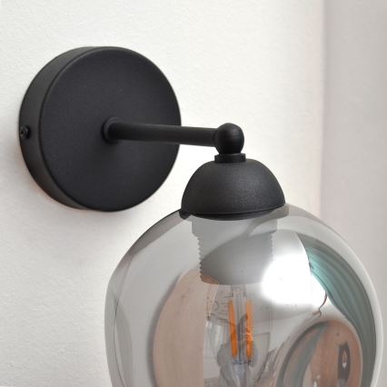 Zidna lampa LILI 1xE27/15W/230V crna/siva