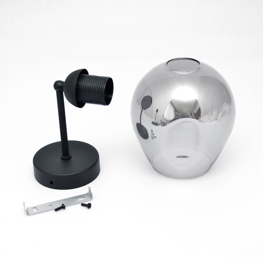 Zidna lampa LILI 1xE27/15W/230V crna/siva