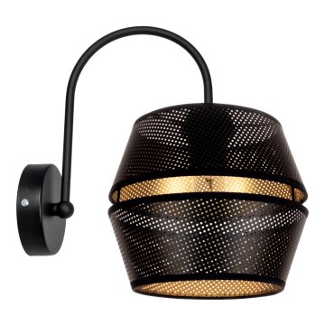 Zidna lampa PARIS 1xE27/60W/230V crna/zlatna