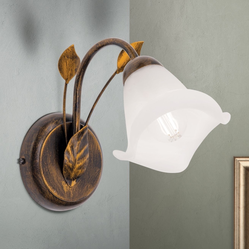 Zidna lampa SISI 1xE14/40W/230V bronzana/patina