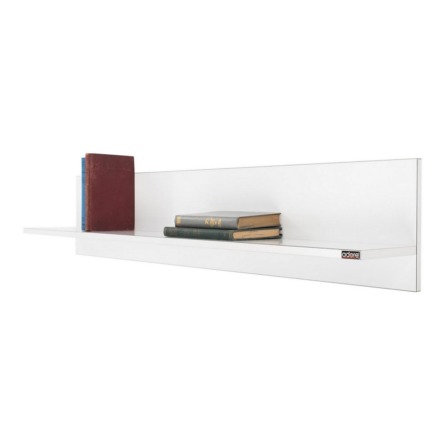 Zidna polica 25x120 cm bela