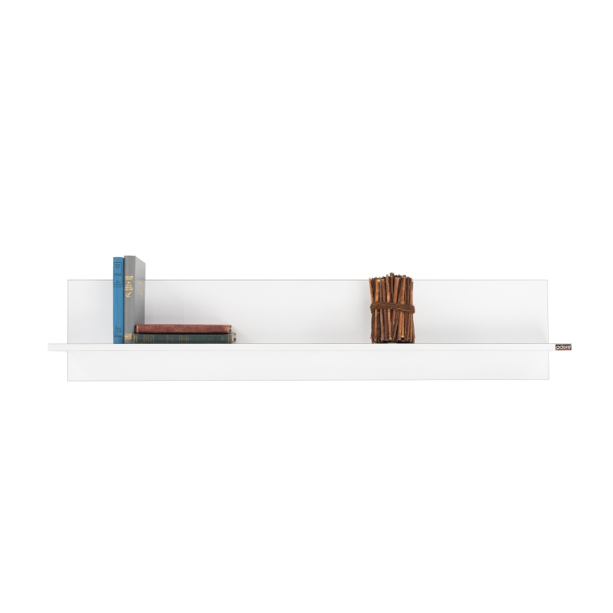 Zidna polica 25x120 cm bela