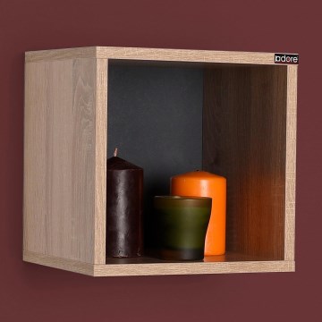 Zidna polica 33x33 cm braon