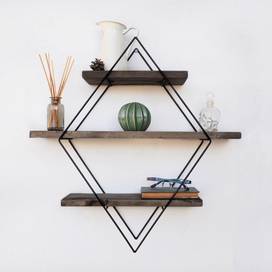 Zidna polica 60x60 cm od smreke