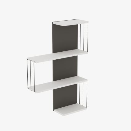 Zidna polica CAMBEL 96x64 cm bela/antracit