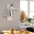 Zidna polica MILL 70x64 cm bela