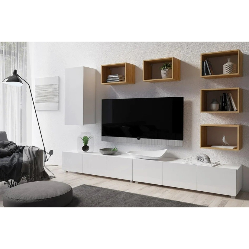 Zidna polica PAVO 32,5x50 cm zlatni hrast