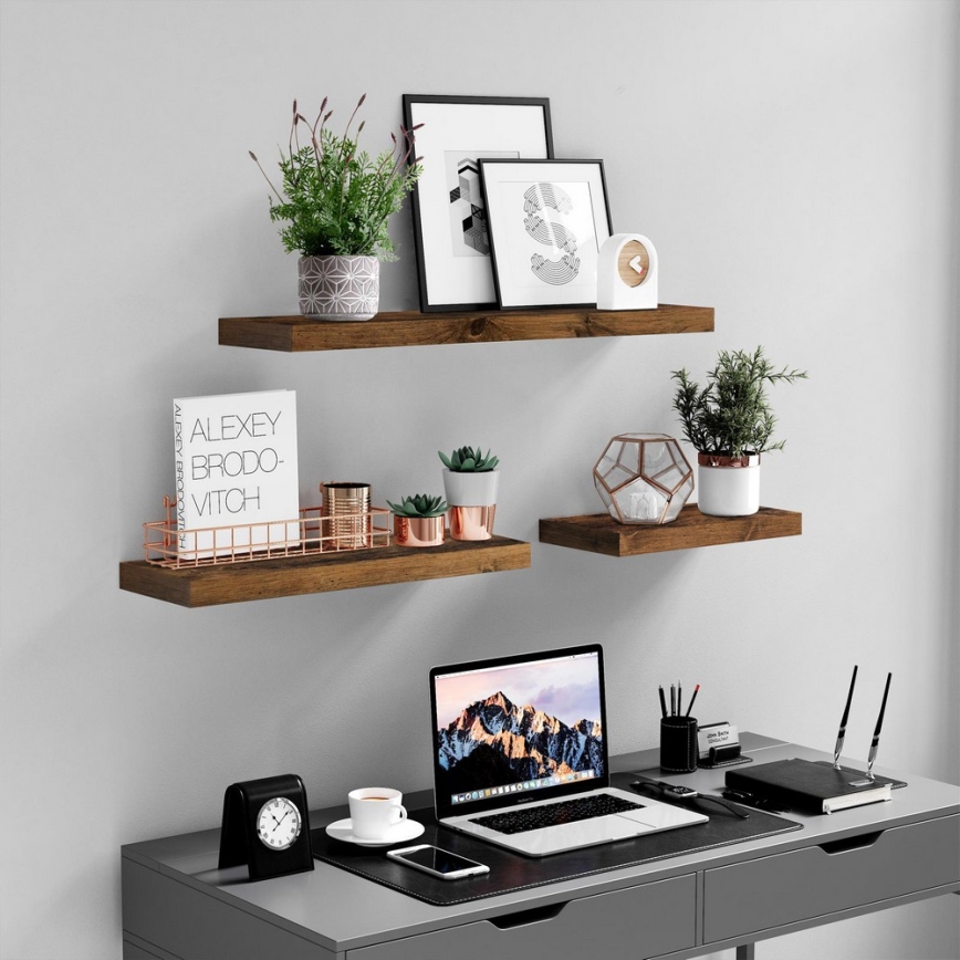 Zidna polica SHELFY braon