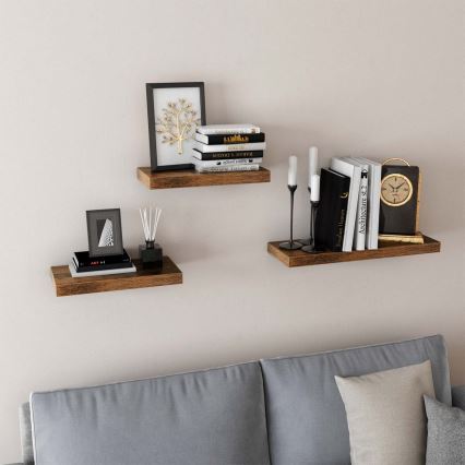 Zidna polica SHELFY braon