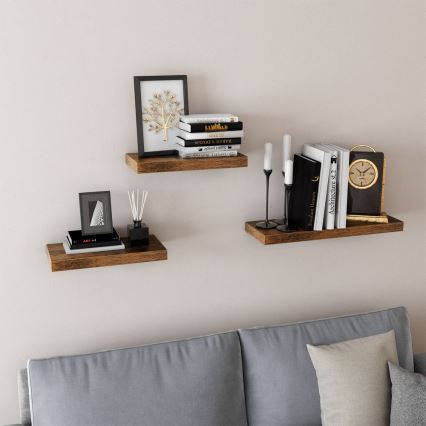 Zidna polica SHELFY, braon