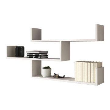 Zidna polica TRIO 55x119 cm bela