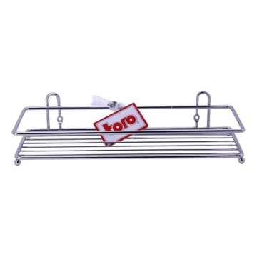 Zidna polica za tuš 10x30 cm sjajni hrom