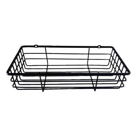 Zidna polica za tuš 12x25 cm crna