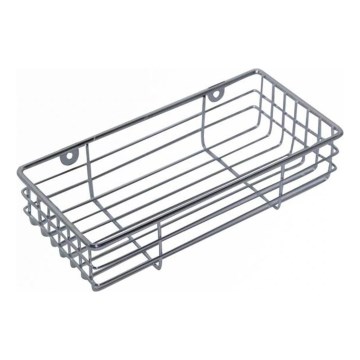 Zidna polica za tuš 12x25 cm sjajni hrom