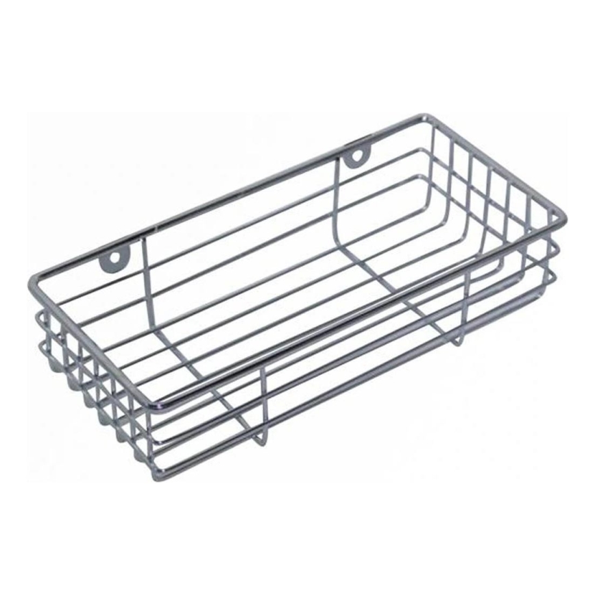 Zidna polica za tuš 12x25 cm sjajni hrom