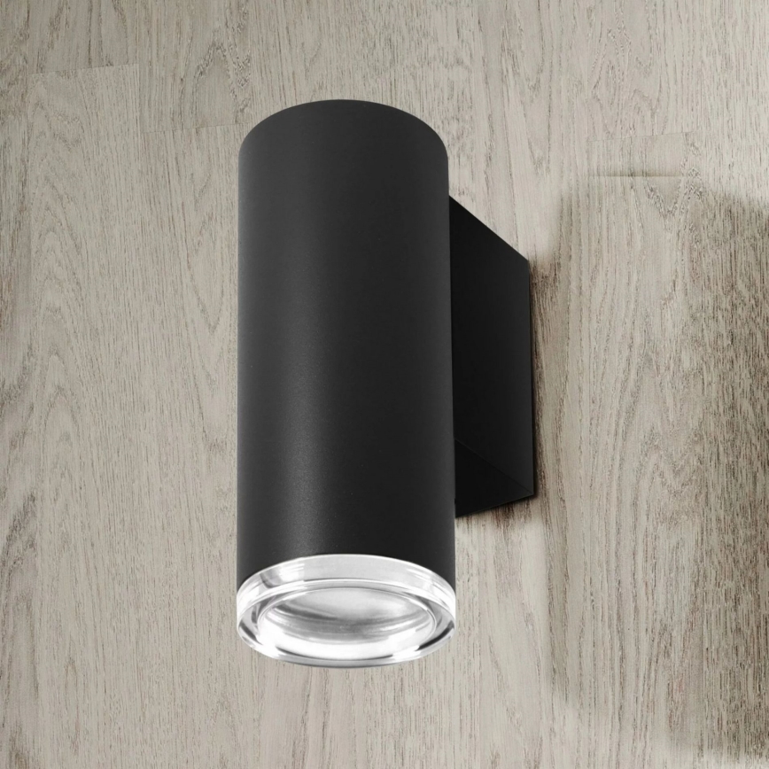Zidna reflektorska lampa za kupatilo TURYN 1xGU10/10W/230V IP44 crni