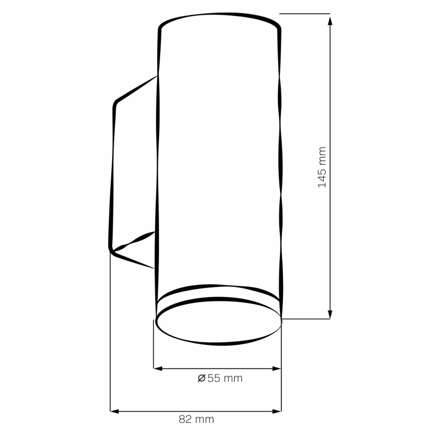 Zidna reflektorska lampa za kupatilo TURYN 1xGU10/10W/230V IP44 crni