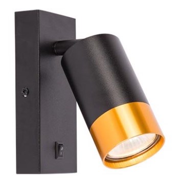 Zidna reflektorska svetiljka 1xGU10/35W/230V crna/zlatna