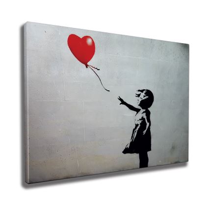 Zidna slika na platnu 50x70 cm, crna/siva