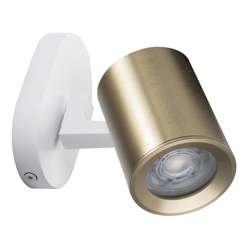 Zidna spot svetiljka LAURIN 1xGU10/10W/230V mesing/bela