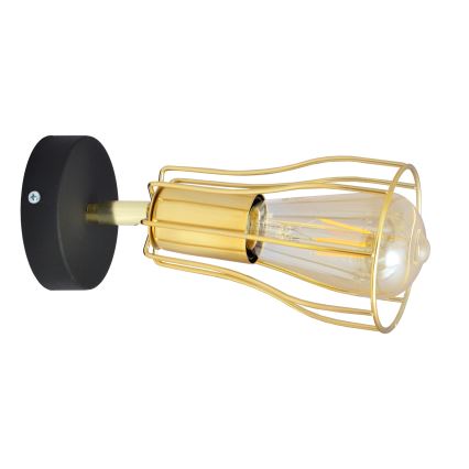 Zidna spot svetiljka TUBE 1xE27/15W/230V zlatna/crna