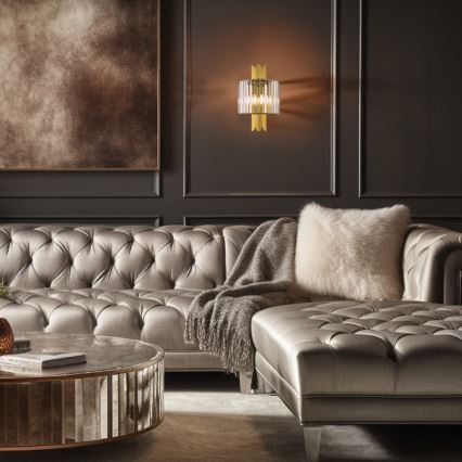 Zidna svetiljka MARGOT 2xE14/40W/230V zlatna