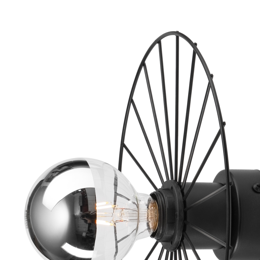 Zidna svetiljka MONTANA 1xE27/15W/230V prečnik 30 cm crna