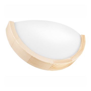 Zidna svetiljka NATURAL SLIM 1xE27/60W/230V borovina