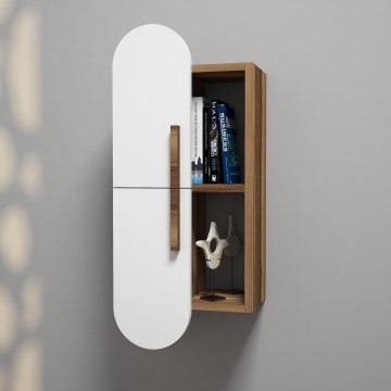 Zidni ormarić ROSE 80x35 cm beli/smeđi