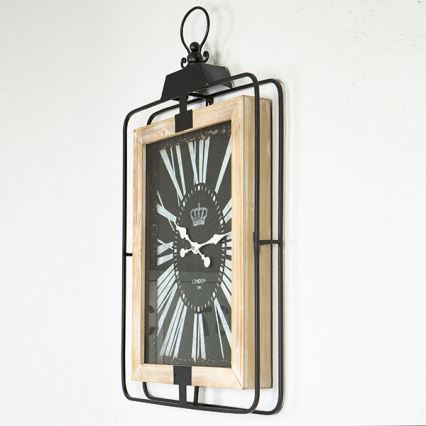 Zidni sat 1xAA 76x46 bež/crna