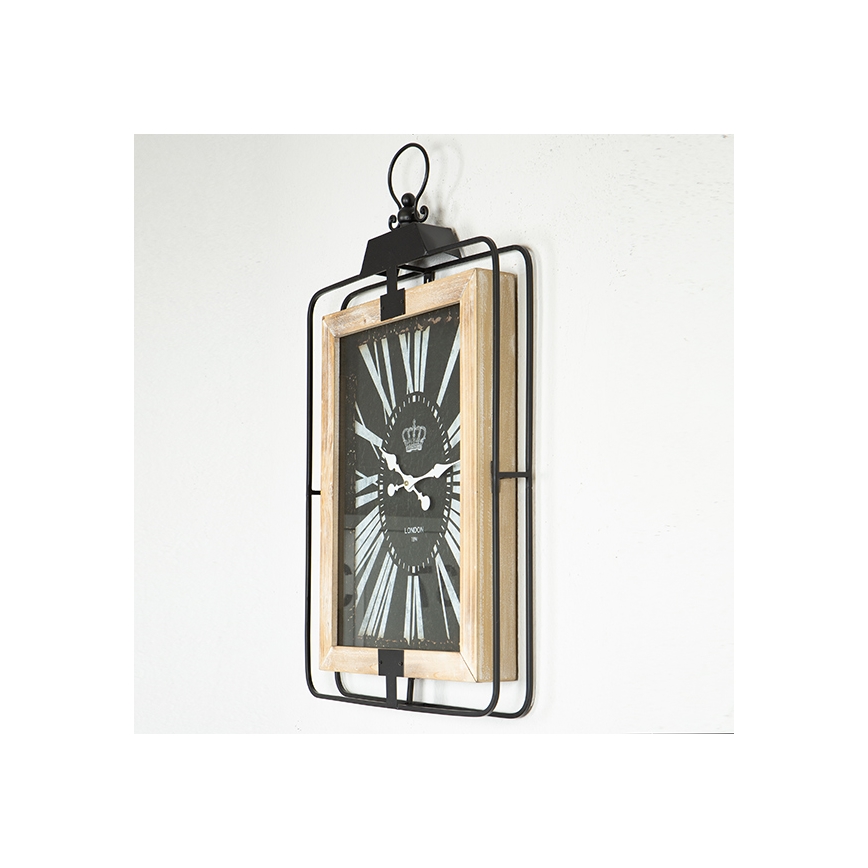 Zidni sat 1xAA 76x46 bež/crna