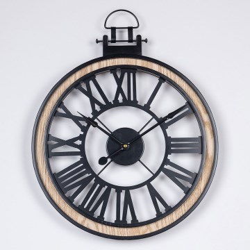 Zidni sat 1xAA, prečnik 40 cm, crna/krem