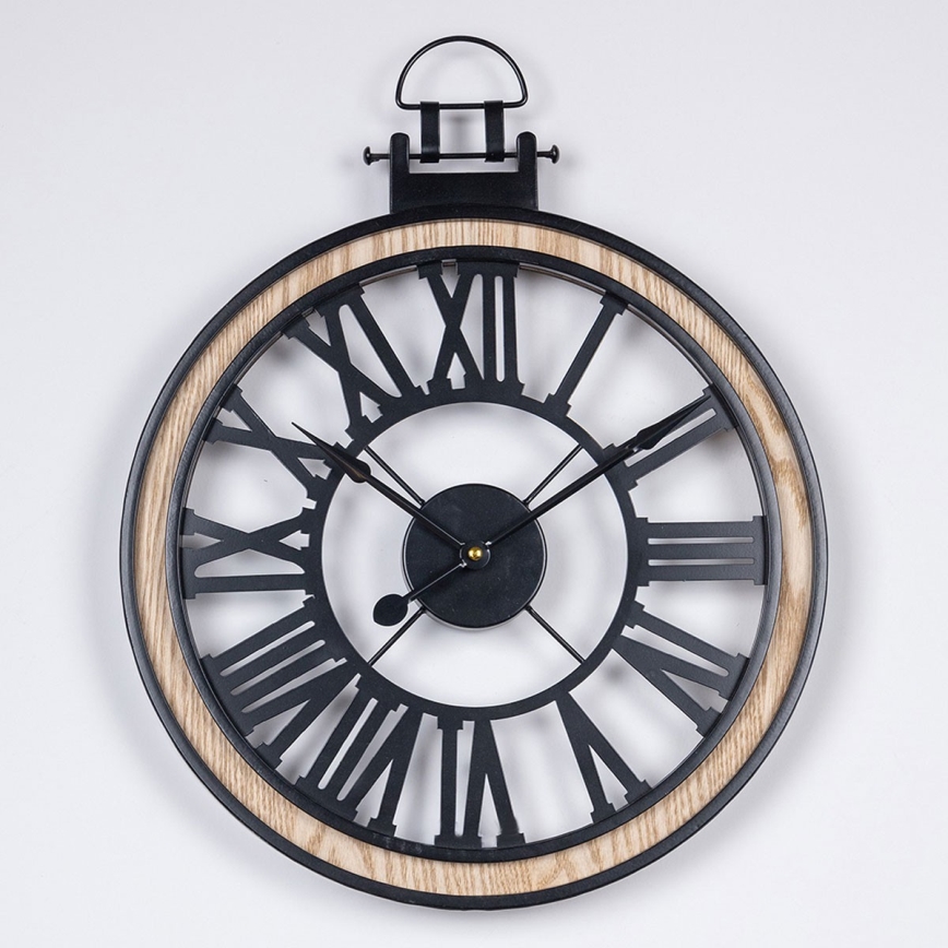 Zidni sat 1xAA, prečnik 40 cm, crna/krem