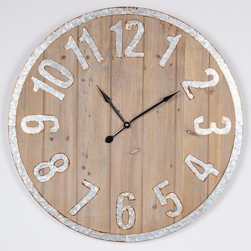 Zidni sat 1xAA prečnik 60 cm bež