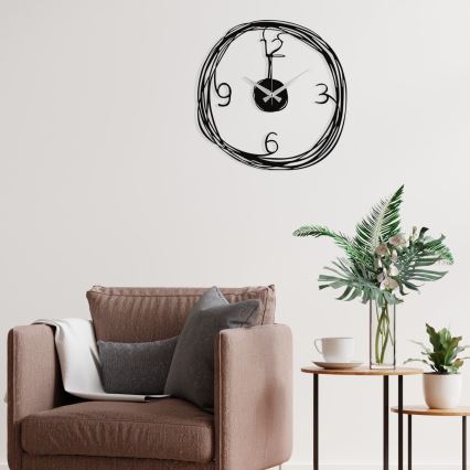 Zidni sat 48 cm, 1xAA, crne boje