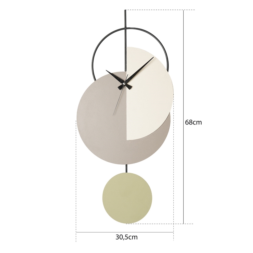 Zidni sat 68 x 30,5 cm, napaja se jednom AA baterijom (1xAA)