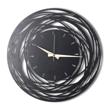 Zidni sat 70 cm 1xAA crni/zlatni