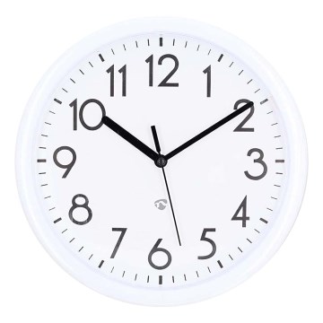 Zidni sat prečnik 22 cm 1xAA beo