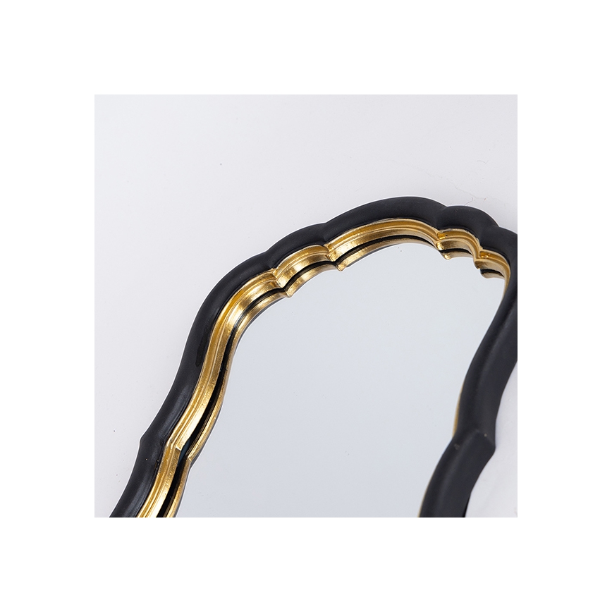 Zidno ogledalo 34,5x23,2 cm crno/zlatno
