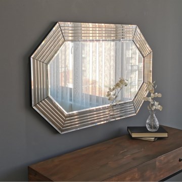 Zidno ogledalo 60x100 cm u bronzanoj boji