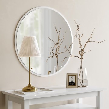 Zidno ogledalo AYNA 60 cm, belo