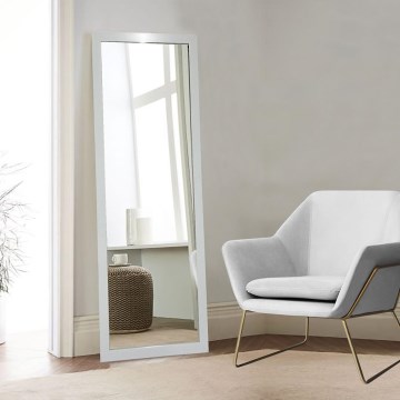 Zidno ogledalo CHEVAL 105x40 cm belo