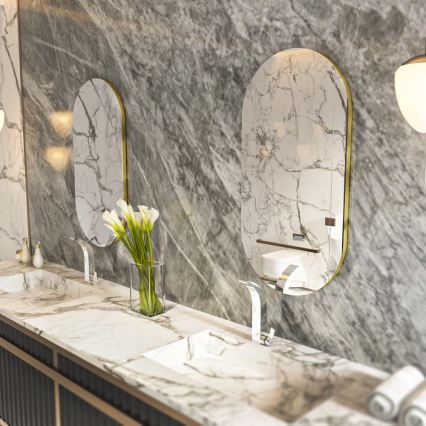 Zidno ogledalo RIORS 85x45 cm zlatno