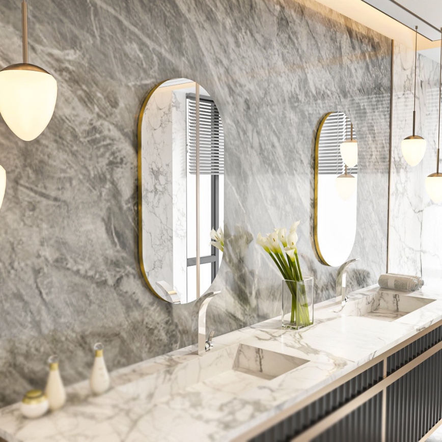 Zidno ogledalo RIORS 85x45 cm zlatno