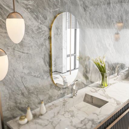 Zidno ogledalo RIORS 85x45 cm zlatno