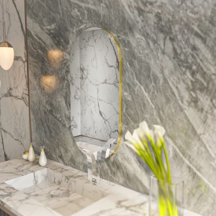 Zidno ogledalo RIORS 85x45 cm zlatno