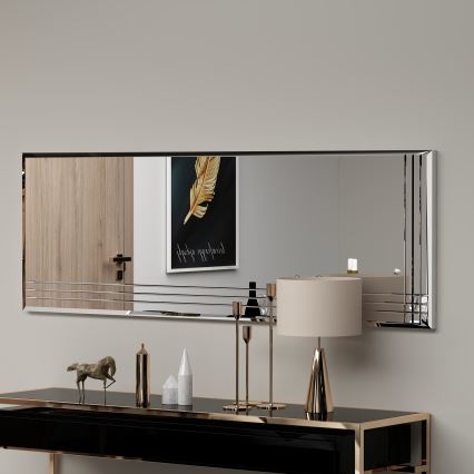 Zidno ogledalo TRIO 120x40 cm sjajni hrom
