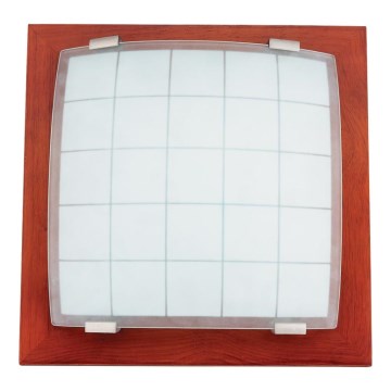 Zidno-plafonsko svetlo GEOMETRICA 2xE27/60W/230V kaučukovo drvo 35x35 cm
